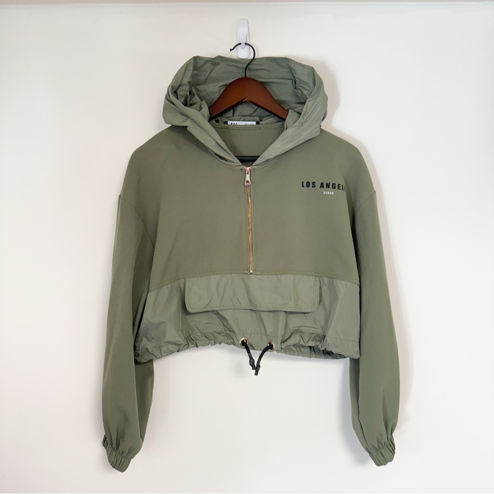 ZARA | Hooded Pouch Pocket Jacket